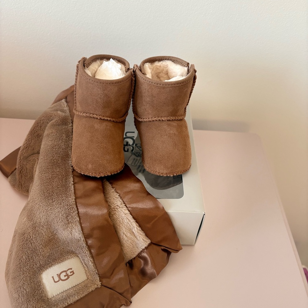 UGG Baby Classic Chestnut Suede Booties